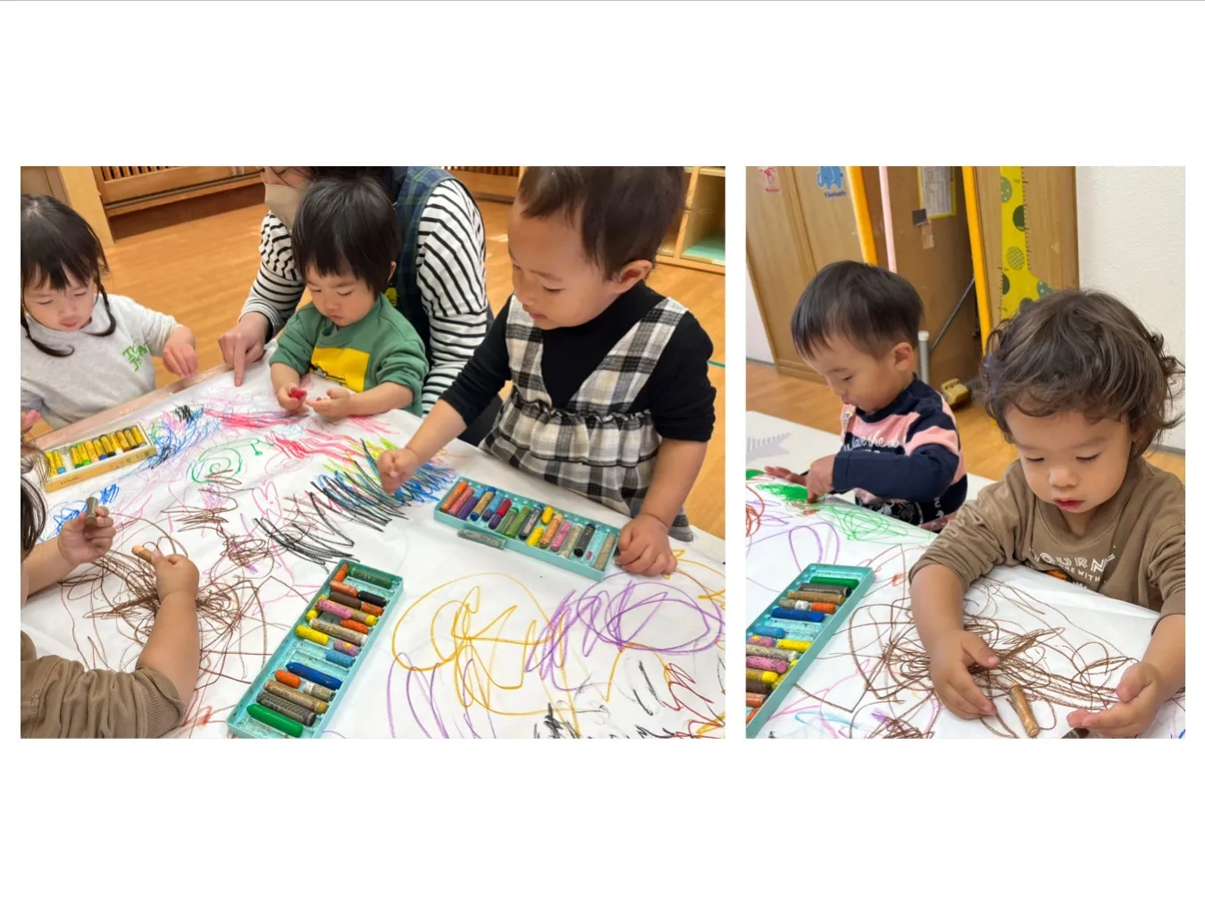 お絵かき・お庭遊び（りんご組）