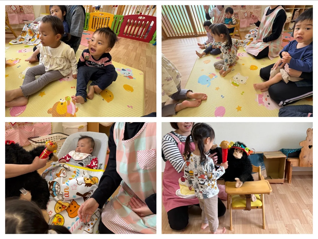 4月の誕生会・身体測定（いちご組・りんご組）