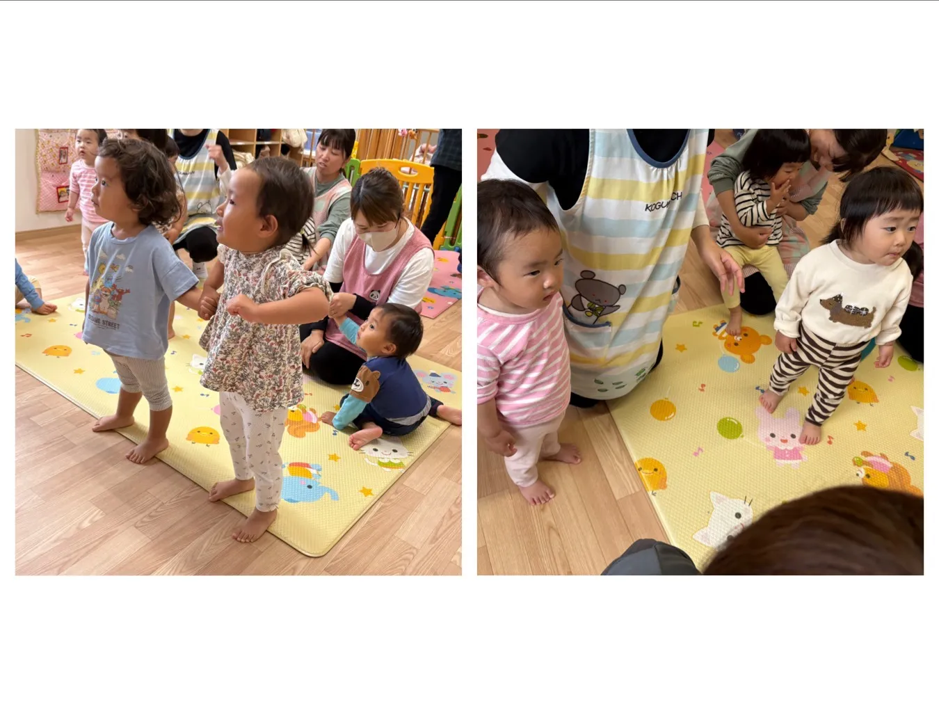 リズム遊び・古参筍の皮むき（りんご組・いちご組）