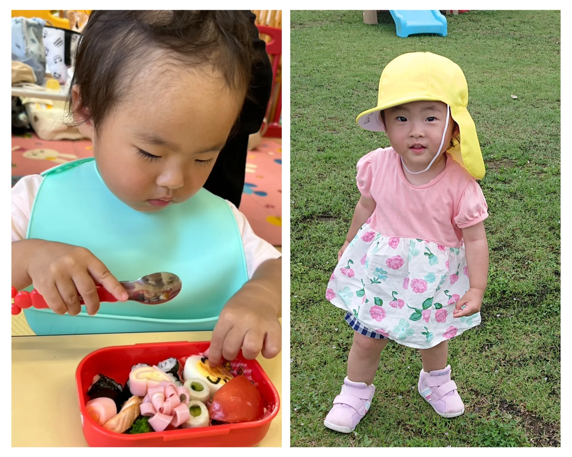 広場で遊ぼう、お弁当の日（いちご組）