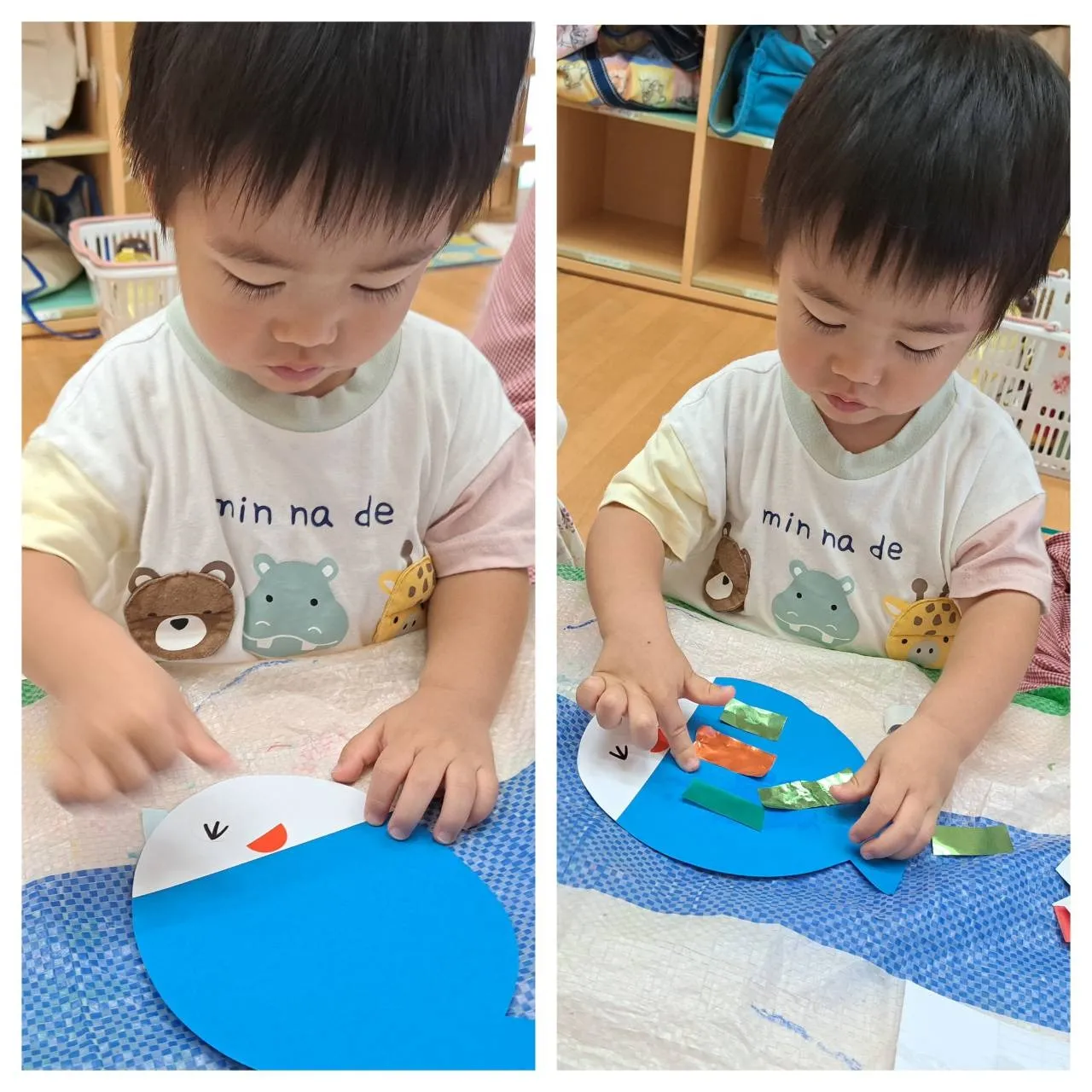 ７月の製作をしよう（りんご組）