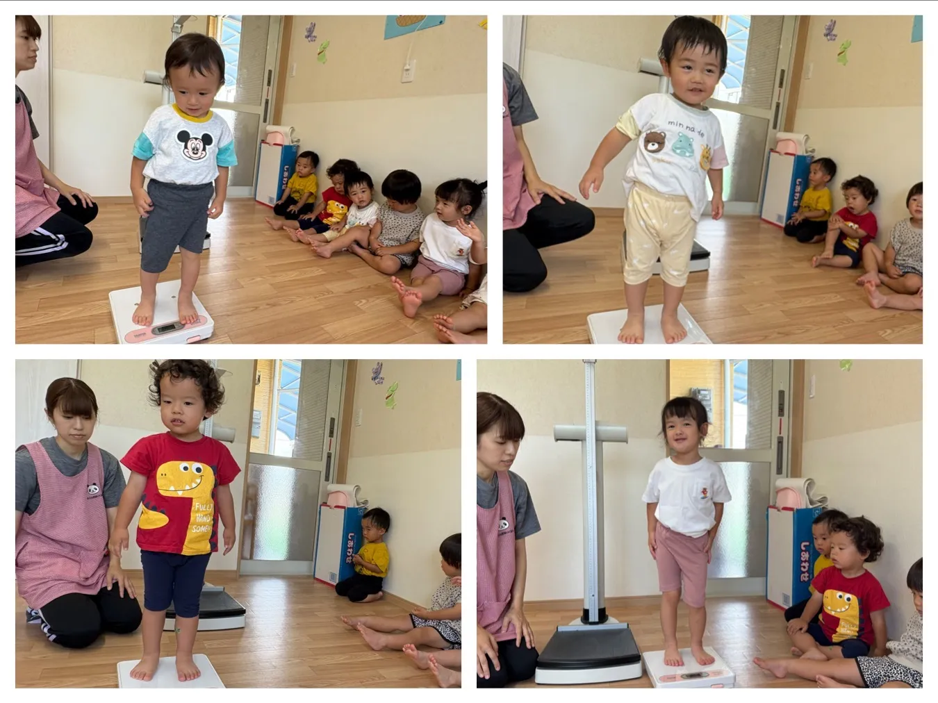 ６月の身体測定・誕生会・トウモロコシ収穫（いちご組・りんご組）