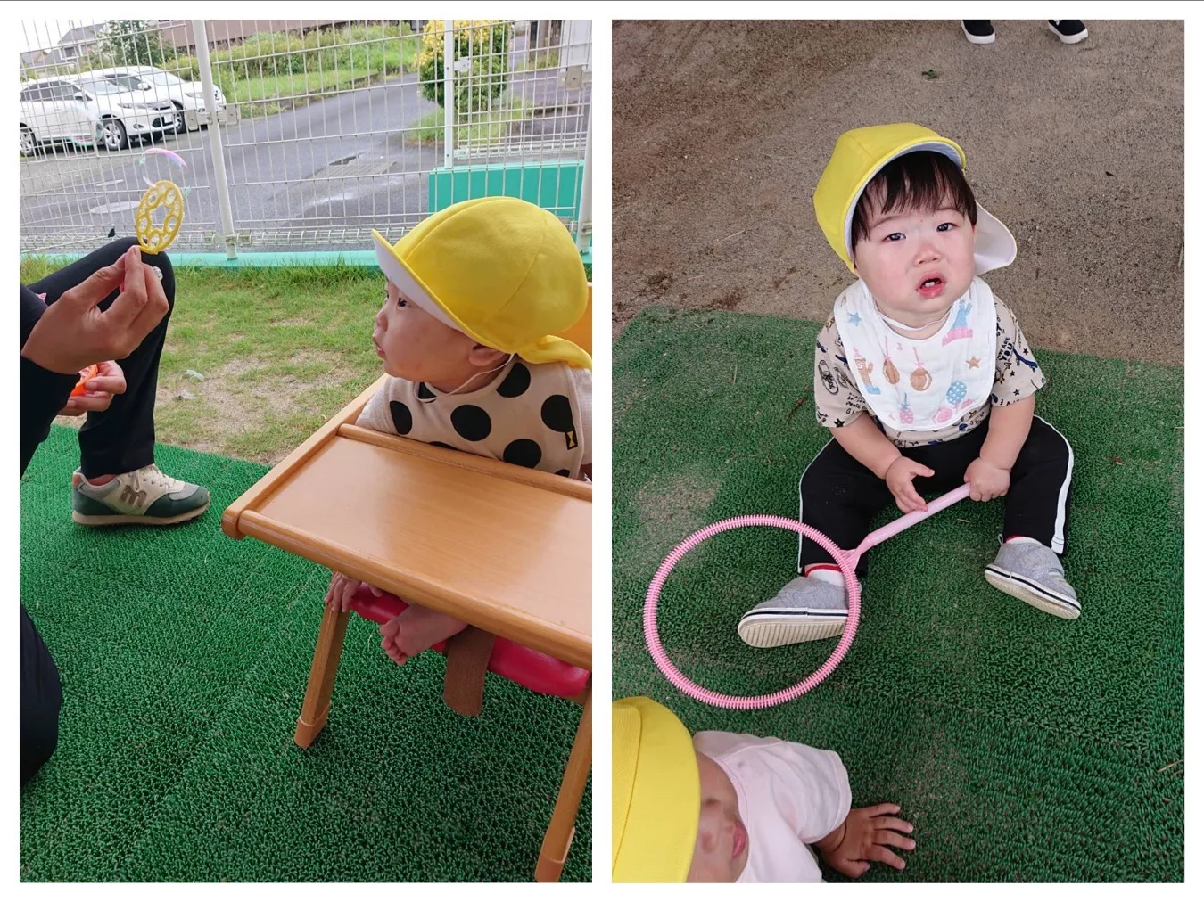 シャボン玉遊びをしよう（いちご組）