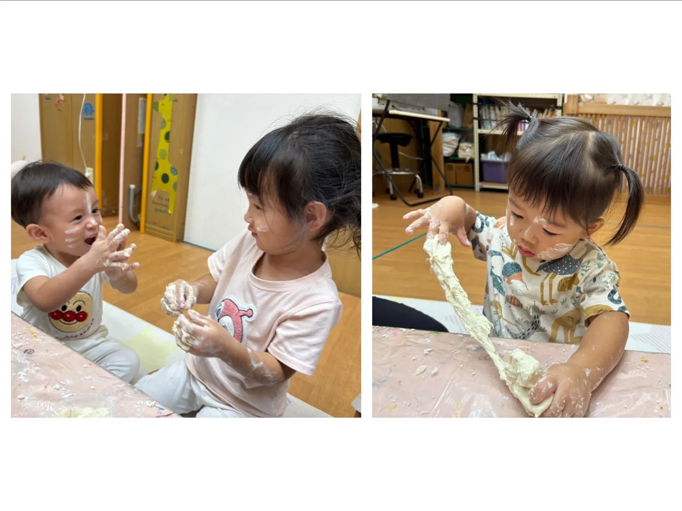小麦粉粘土で遊ぼう（りんご組）