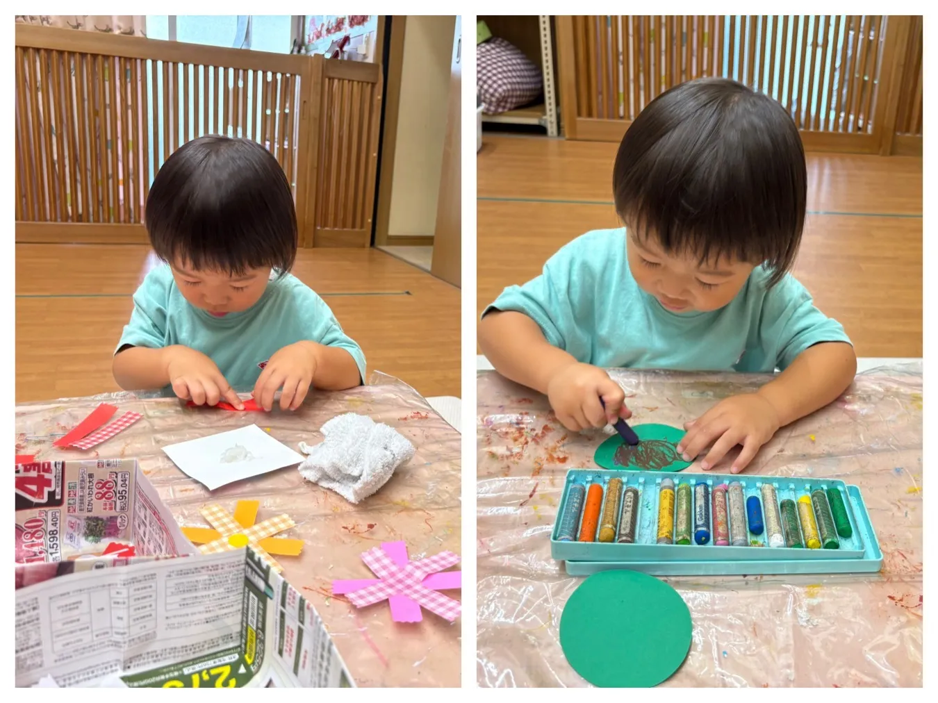 グループホーム川内森の里さんにプレゼントをつくろう（りんご組）