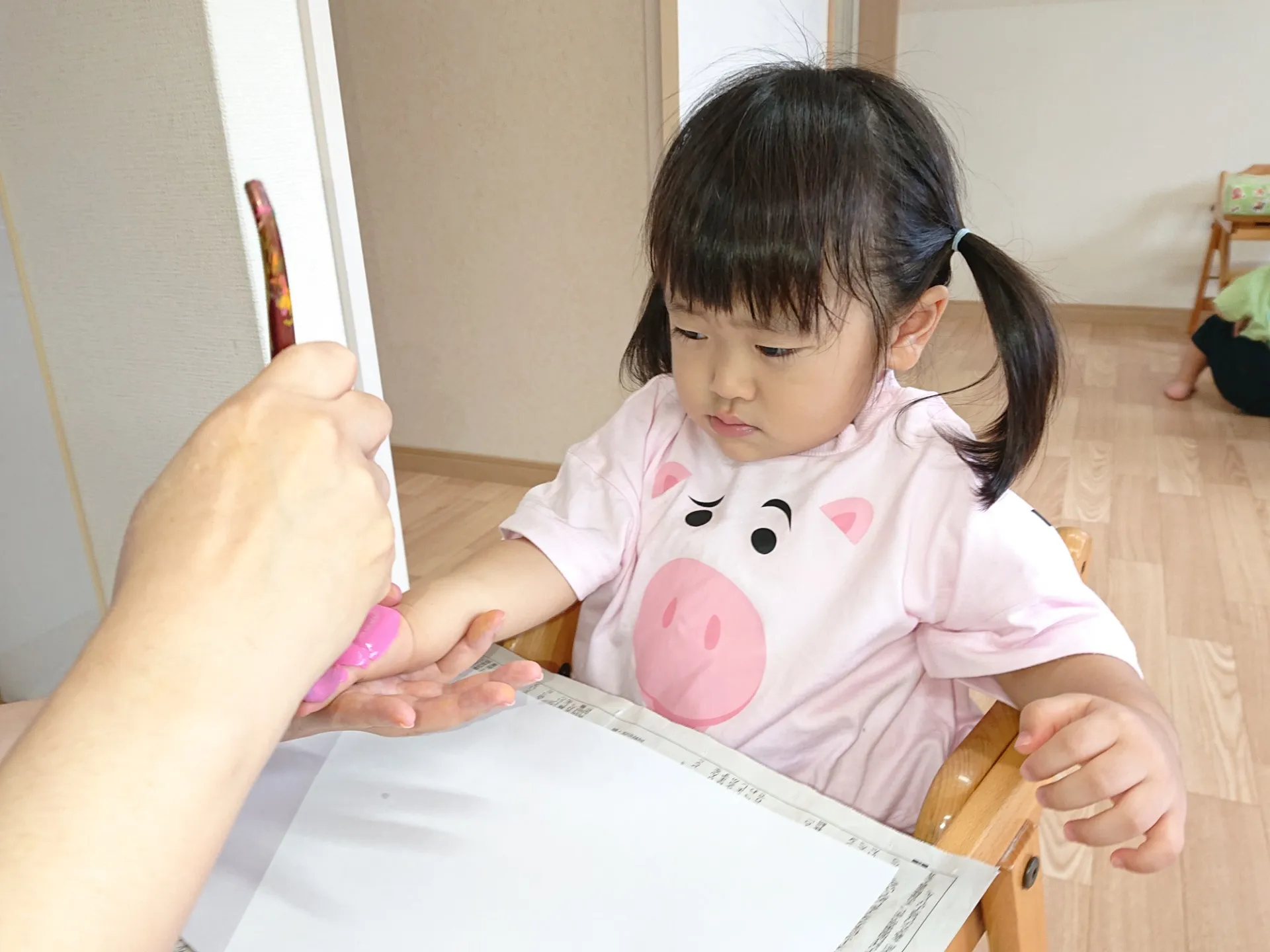 手形取りをしました（いちご組）