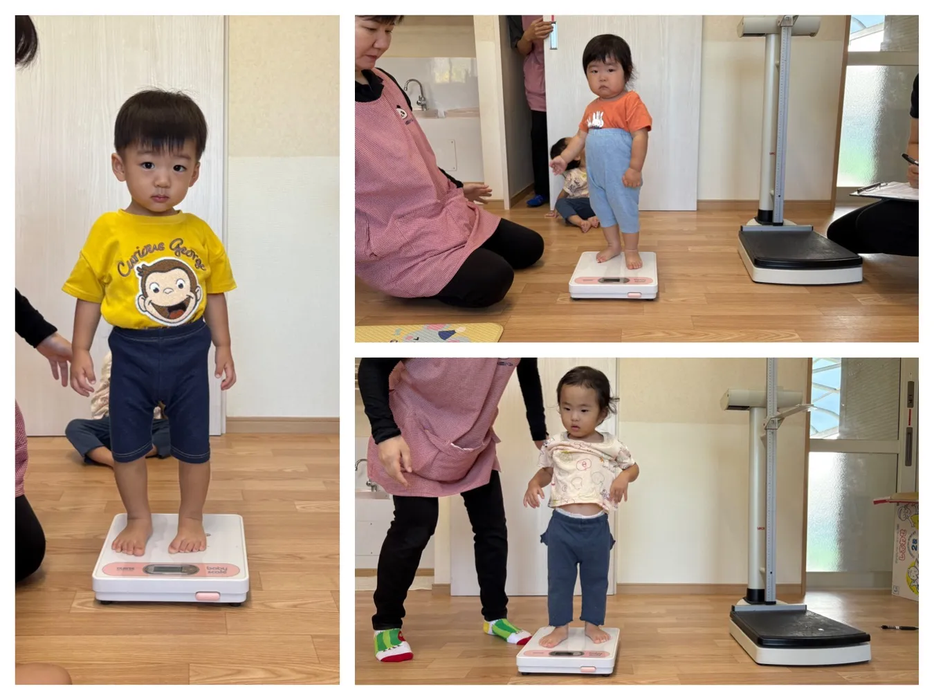 9月の身体測定・誕生会（いちご組、りんご組）