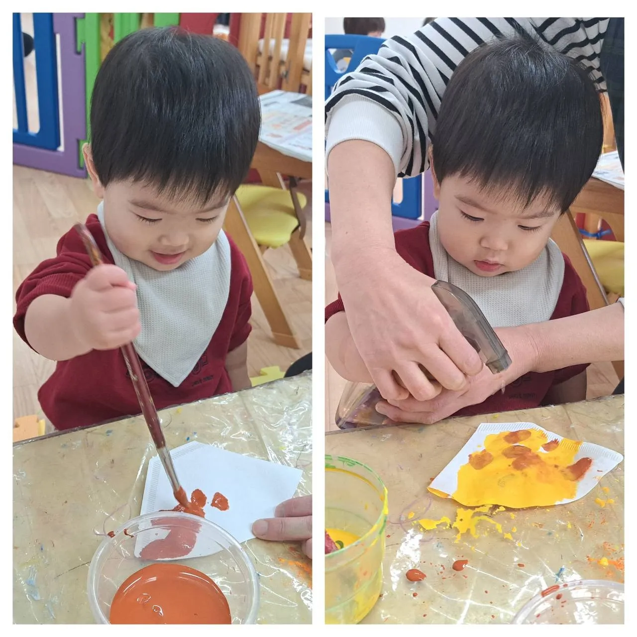 にじみ絵をしよう（いちご組）