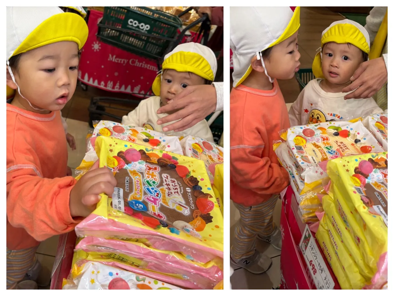 クリスマスケーキの買い物にいこう（りんご組）