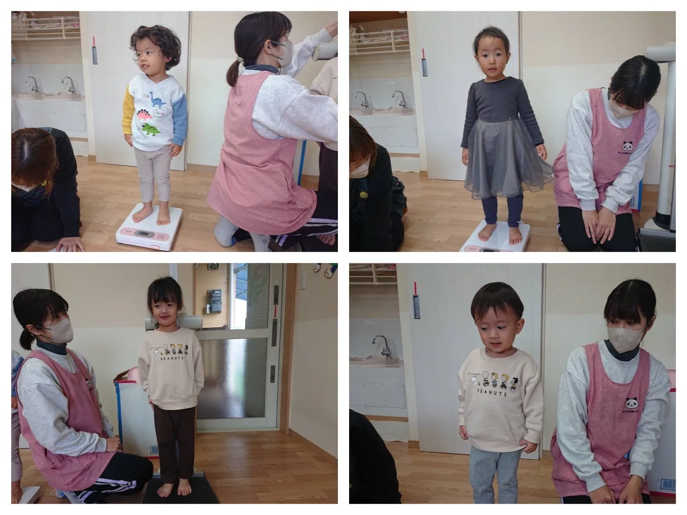 12月の誕生会・身体測定（いちご組・りんご組）