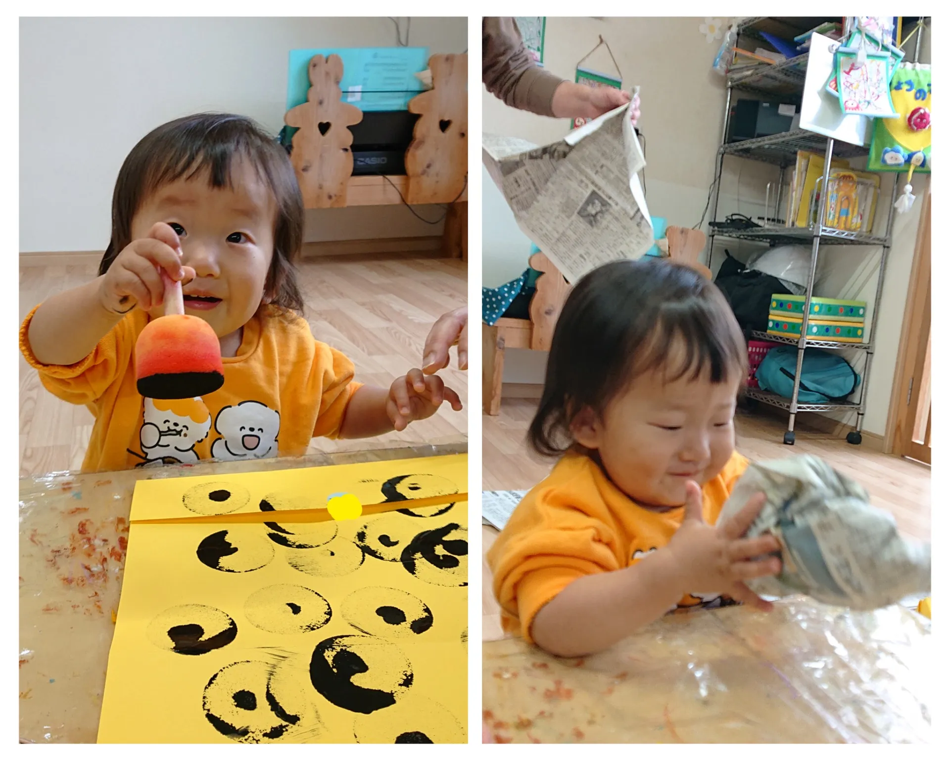 節分の製作（いちご組）