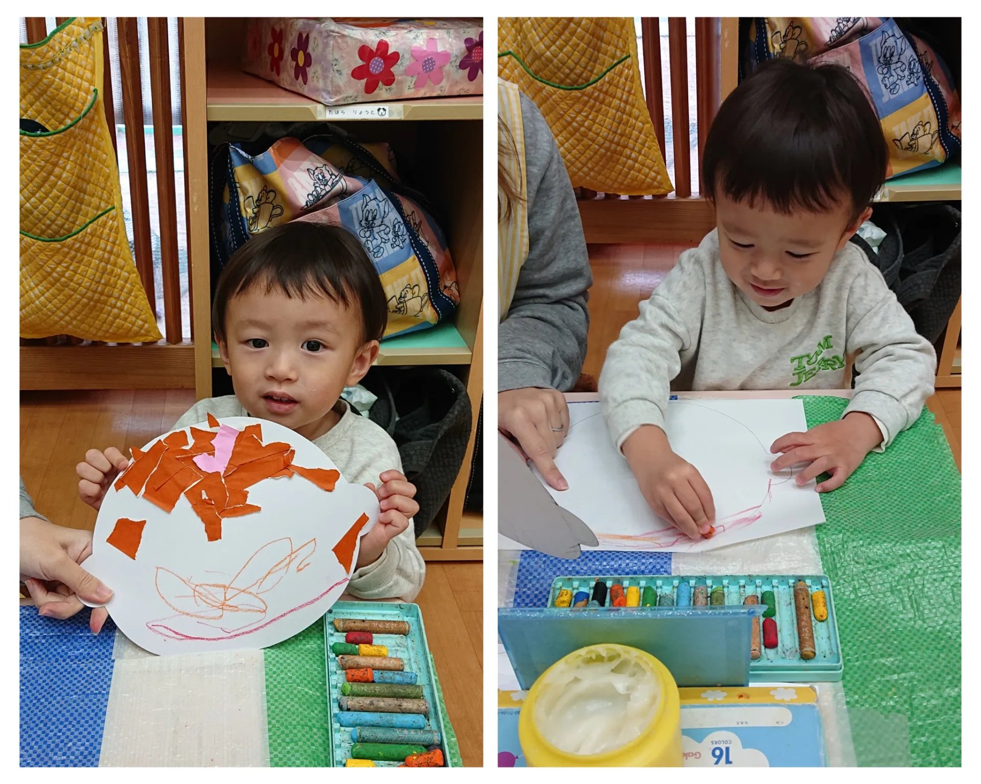 ３月の製作（りんご組）