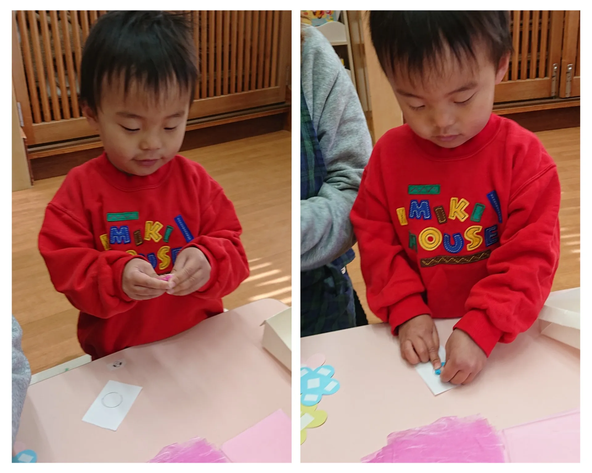 製作、雪あそび（りんご組）