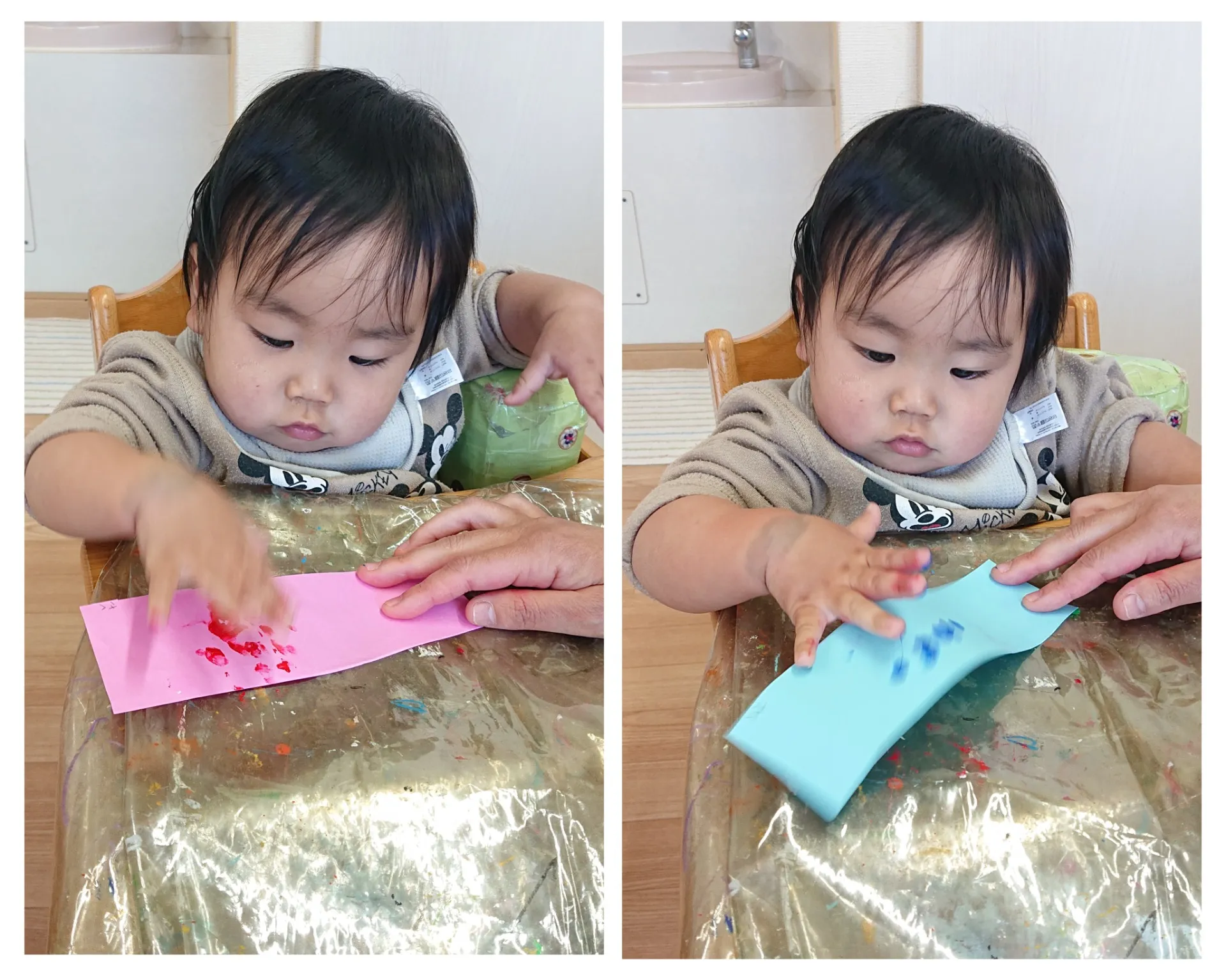 ひな祭り製作、広場で遊ぼう（いちご組）