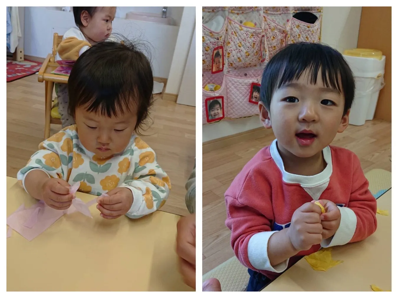 お花を作ろう（壁面作り）いちご組