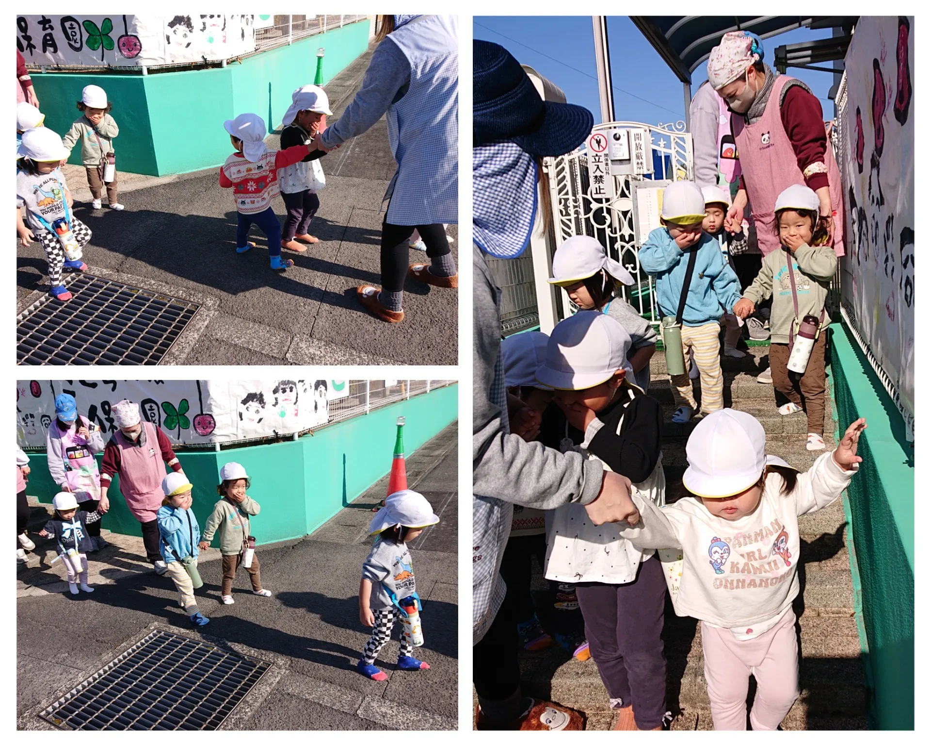 火災の避難訓練（りんご組、いちご組）