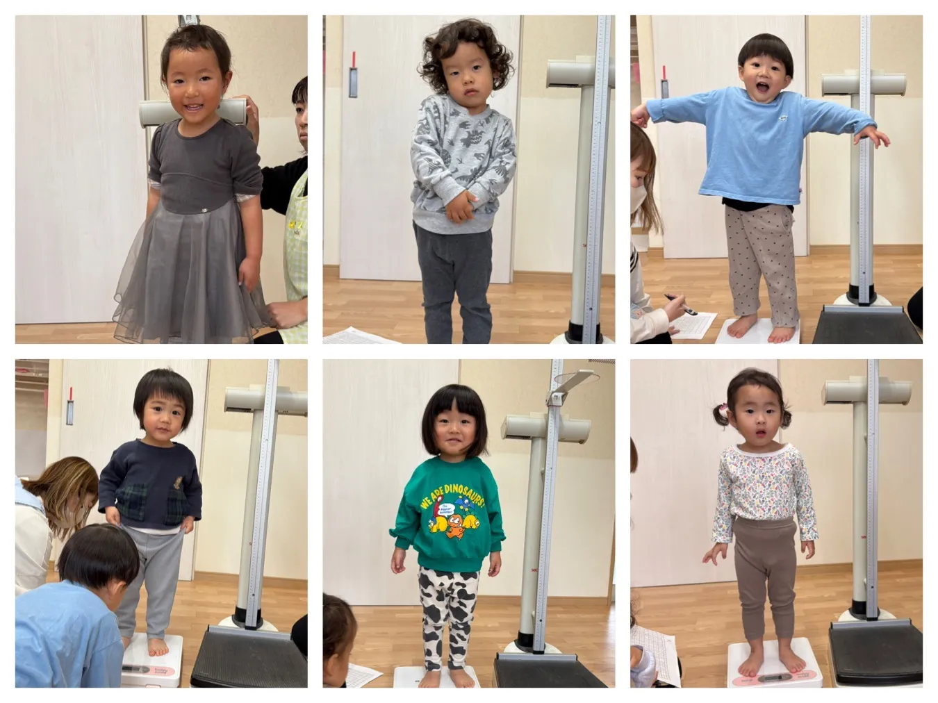 2月の誕生会・身体測定（りんご組・いちご組）