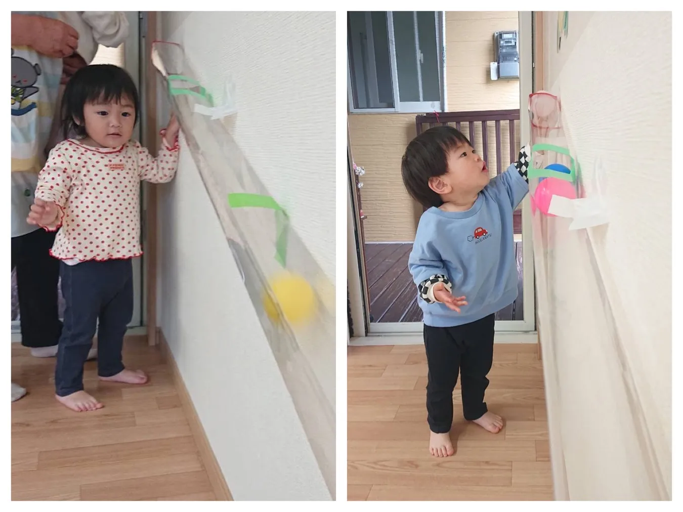 4月の製作/ボール遊び(いちご組)